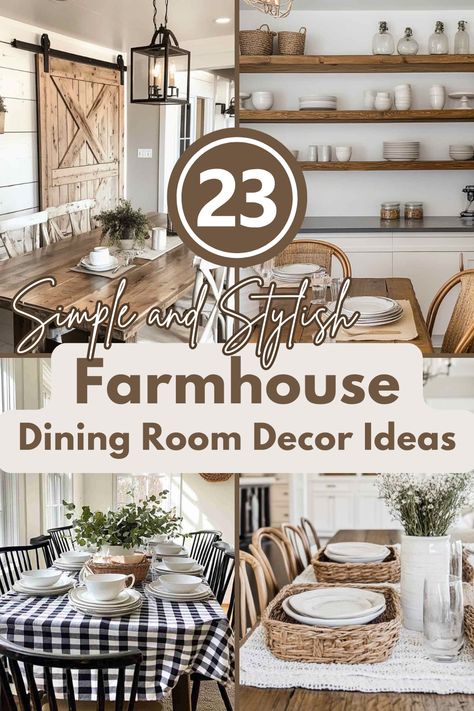 Love the farmhouse style? Check out these 23 farmhouse dining room decor ideas to create a welcoming, rustic dining space. Featuring vintage finds, natural textures, and classic farmhouse elements. #FarmhouseDecor #DiningRoomInspiration #RusticHomeStyle #FarmhouseDiningRoom #HomeDecorIdeas Farmhouse Wall Art Dining Room, Cow Picture Dining Room, Dinning Room Modern Farmhouse Decor, Farmhouse Dining Room Wall Art, Farmhouse Dining Table Decor Ideas, Farmhouse Dining Room Inspiration, Farmhouse Dining Table Centerpiece Ideas, Farmhouse Dining Room Wall Decor Ideas, Rustic Dining Room Decor Ideas