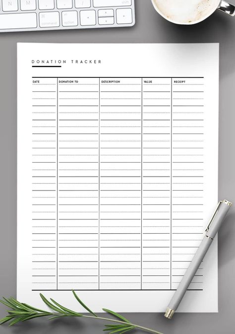 Use this free printable donation tracker classic template to log all of your donations to various charities and organizations. it's great for helping you keep your finances in check. Donation Goal Tracker, Donation Receipt Template, Donation Tracker Printable, Fundraising Goal Tracker, Donation Receipt, Profit Tracker, School Donations, Donation Form, Free Budget Printables