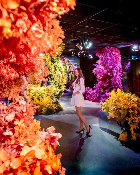 Check out this new stunning FREE art exhibition in New York City! 💐 Last night we experienced the surreal world of floral reflections in a first-of-its-kind installation where the physical and digital meet. And we ran into @whoopigoldberg (swipe to see the video). The floral exhibition named Bloomtanica is a new multi-dimensional creation brought to life in partnership with celebrity floral designer @jeffleatham and @genesishousenyc You will not only see the floral installations but also t... Abstract Floral Installation, Immersive Garden Installation, Rose Installation Art, Immersive Floral Installation, Big Floral Installations, Jeff Leatham, Working In Retail, Meatpacking District, New York City Travel