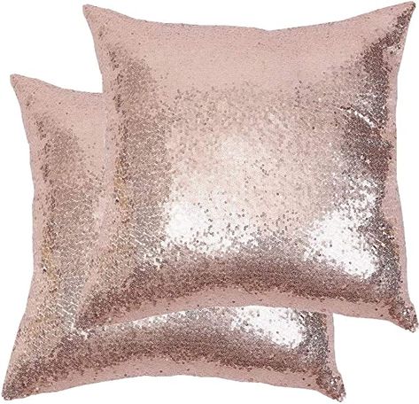 Eternal Beauty|Decorative 2 PCS Square Sequin Cushion Covers 18"x18",Sparkle Throw Pillow Case for Home Decor Party with Invisible Zipper,Rose Gold (45cmx45cm) : Amazon.co.uk: Home & Kitchen Rose Gold Throw Pillows, Christmas Rose Gold, Throw Pillows Couch, Sequin Cushion, Living Room Christmas, Bed Living Room, Pillows Couch, Sequin Backdrop, Big Pillows