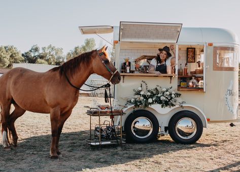 Converting Horse Trailer Into Bar, Mobile Horse Trailer Bar Ideas, Diy Horse Trailer Bar, Horse Trailer Bar Ideas, Horse Trailer Flower Shop, Horse Trailer Coffee Bar, Mobile Bar Interior, Horse Trailer Food Truck, Horse Trailer Bar Interior