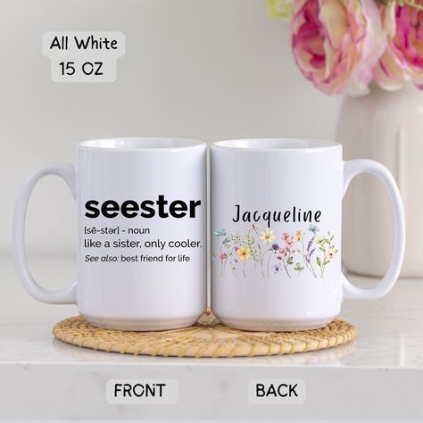 Personalized Sister Mug ,Flower Mug Design,Birthday Gift for Sister, Sister Christmas Gift, Sister Definition Mug, Friend Friendship Gift Sister Mugs Gift Ideas, Sister Mugs, Christmas Gift Sister, Mugs Gift Ideas, Sister Definition, Sister Christmas Gift, Sister Mug, Birthday Gift For Sister, Sister Christmas