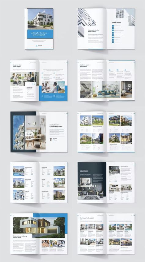 Luxury Real Estate Brochure, About Us Page Design, Real Estate Brochure, Brochure Design Layouts, Real Estate Book, Property Brochures, Buy Real Estate, Modern Real Estate, Brochure Design Layout