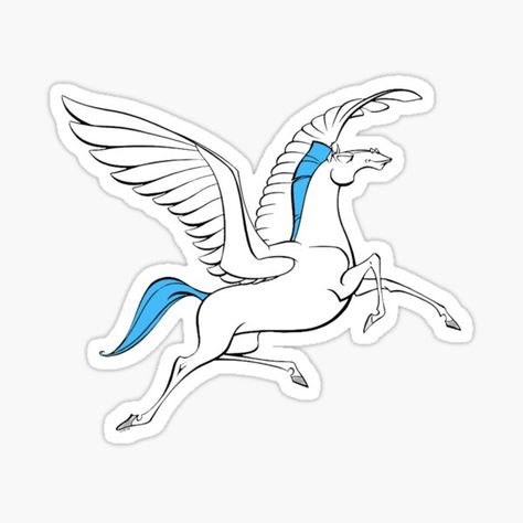 Pegasus Tattoo Hercules, Pegasus Disney, Pegasus Hercules, Hercules Pegasus, Pegasus Drawing, Pegasus Tattoo, Stickers Disney, Disney Stickers, Disney Sticker