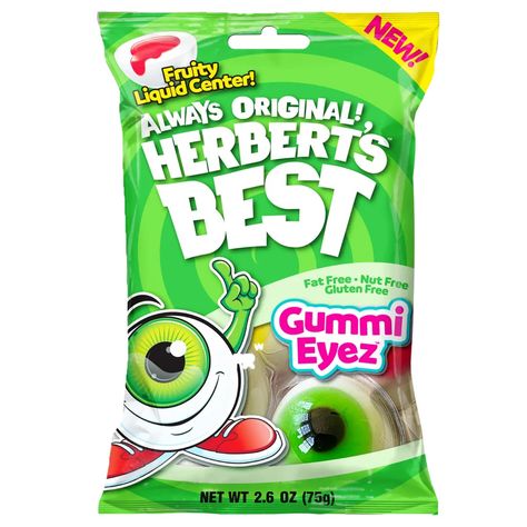 Gummi Eyez – Herbert's Best Fruity Snacks, Lolli And Pops, Wholesale Candy, Candy Eyeballs, All Candy, Peg Bag, Fruit Jelly, Good Fats, Eye Shapes