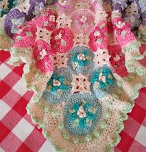 Apple Blossom Dreams: Macaroon Blossom Afghan | Softer Version | Yarn List Apple Blossom, Macaroons, Yarn Colors, Crochet Blanket, Color Schemes, Create Your Own, Blossom, Yarn, Stone