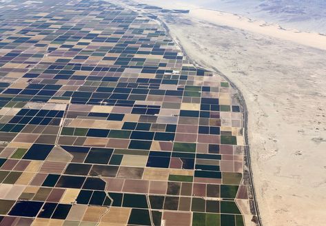 California's farms are sinking after the state's extreme drought Imperial Valley, California Drought, Precision Agriculture, Farm Land, Canvas Drawings, Environment Day, World Environment Day, Pictures Of The Week, Aerial Photo