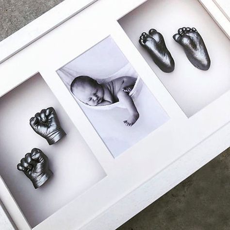 Newborn Hand And Foot Prints, Baby Hand Casting Frames, Baby Casting Frame, Baby Casting Ideas, Baby Hand And Foot Prints Crafts, Newborn Footprint Ideas, Newborn Keepsake Ideas, Baby Hand Casting, Baby Keepsake Ideas