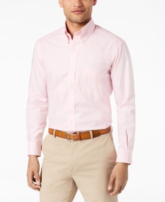 Club Room Men's Classic/Regular Fit Performance Easy-Care Oxford Solid Dress Shirt, Created for Macy's - Pink 16.5 34/35 Light Pink Shirt Outfit, Pink Dress Shirt Men, Pink Shirt Outfit, Formal Dress For Men, Pink Shirt Men, Light Pink Shirt, Shirt Outfit Men, Solid Dress Shirt, Shirt Dress Outfit