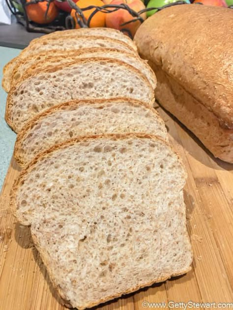 Half Whole Wheat Bread Recipe, Whole Wheat Bread Recipes Homemade, Whole Wheat Bread Machine Recipes, Whole Wheat Sandwich Bread Recipe, Sun Oven, Homemade Sandwich Bread, Perfect Sandwich, Baked Breads, Wheat Bread Recipe