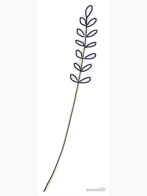 "Minimalist Lavender Plant Design" Sticker by annao133 | Redbubble Lavender Plant, Print Ideas, Design Sticker, Plant Design, Glossier Stickers, Transparent Stickers, Screen Print, Art Boards, Screen Printing