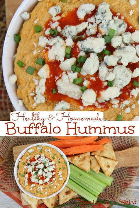 Buffalo Hummus Recipe, Buffalo Hummus, Healthy Hummus Recipe, Best Hummus Recipe, Healthy Dip Recipes, Healthy Hummus, Celery Recipes, Hummus Recipe Homemade, Baking Techniques