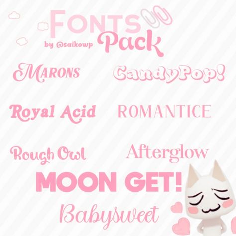 Fonts pack!¡┊#fonts #font #aesthetic #cute #soft #nick #recursos # Kawaii Fonts, Soft Fonts, Fonts Dafont, Font Aesthetic, Dafont Fonts, Font Cute, Font Pack, Cute Typography, Cute Font