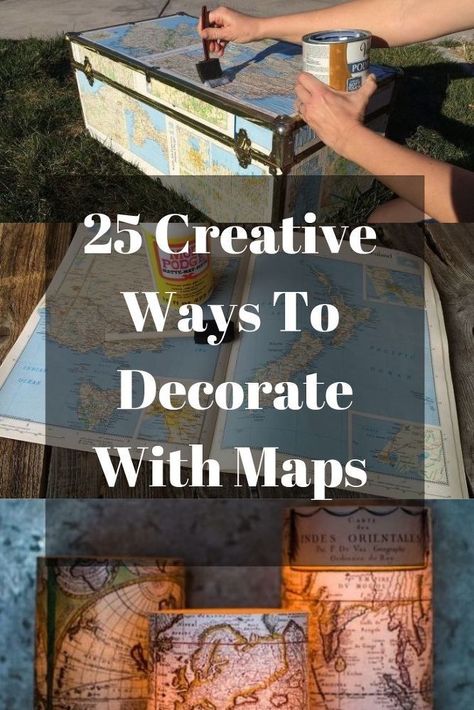 Maps Decor, Diy Map Art, Decorating With Maps, Relationship Habits, Diy Map, Decor Makeover, Hometalk Diy, Thrifted Home Decor, Map Crafts