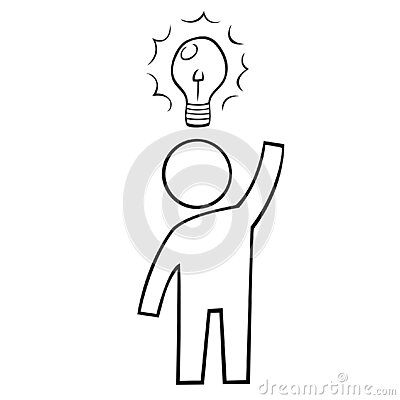 idea-person-lightbulb-above-concept-illustration-design-isolated-black-white-drawing Bulb Drawing, Light Bulb Drawing, Concept Illustration, White Drawing, Drawing Easy, Black And White Drawing, Easy Drawings, Peace Gesture, Okay Gesture