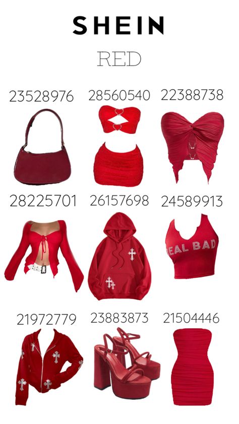 Different Types Of Clothes, Dope Fashion Outfits, Types Of Clothes, Shein Fits, Red Clothes, Latina Fashion Outfits, Shein Outfits, Looks Party, Clothes And Shoes