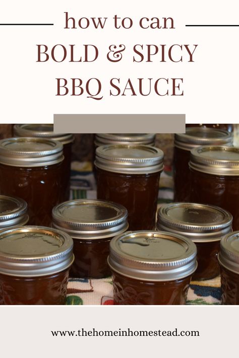 Bold & Spicy BBQ Sauce | How to Can Homemade BBQ Sauce Spicy Bbq Sauce Recipe, Barbque Sauce, Spicy Bbq Sauce, Make Homemade Pizza, Homemade Bbq Sauce Recipe, Homemade Bbq Sauce, Barbecue Sauce Recipes, Pizza Sauce Recipe, Water Bath Canning