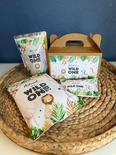 Wild One Girls 1st Birthday, Wild One Party Favors, Jungle Birthday Theme, Safari Party Favors, Wild One Party, 1st Birthday Favors, Jungle Theme Birthday, Wild One Birthday, Safari Theme Party