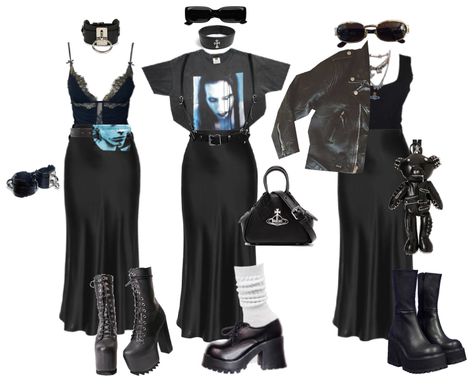 Alt Sunglasses, Casual Goth, Alt Outfits, Dark Outfits, Dior Sunglasses, White Socks, Alt Fashion, All Black Outfit, Outfit Maker