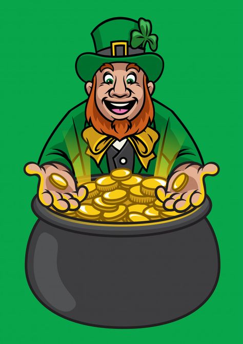 Leprechaun with pot of gold | Premium Vector #Freepik #vector #gold #people #party #leaf Gold People, Lucky Charms, Pot Of Gold, Gold Coins, Lucky Charm, Gold Gold, St Patricks Day, Premium Vector, Graphic Resources