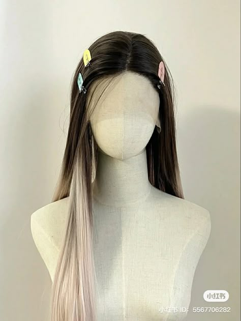 Hair Stages, Korean Hair Color, Colored Hair Tips, Cute Quick Hairstyles, Affordable Wigs, Kpop Hair, Dyed Hair Inspiration, Pretty Hair Color, Long Hair Girl