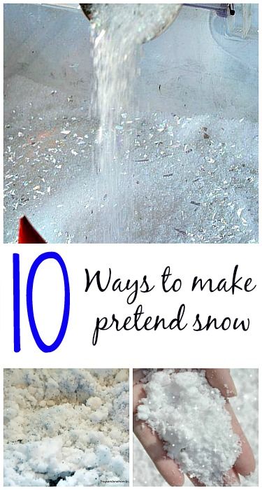 Make pretend snow with common household ingredients - great for play time, sensory bins and art. #snowcrafts, #winteractivitiesforkids Instant Snow Recipe With Salt And Sugar, Snowless Winter, Pretend Snow, Snow Activity, Sensory Snow, Homemade Snow, Snow Inside, Space Play, Play Snow