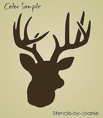 Buck Deer Head STENCIL Rustic Antler Rack Hunt Lodge Art Cabin Man Cave Signs Deer Head Stencil, Deer Stencil, Antler Rack, Buck Antlers, Hunting Diy, Deer Hunting Tips, Cabin Signs, Animal Stencil, Buck Deer