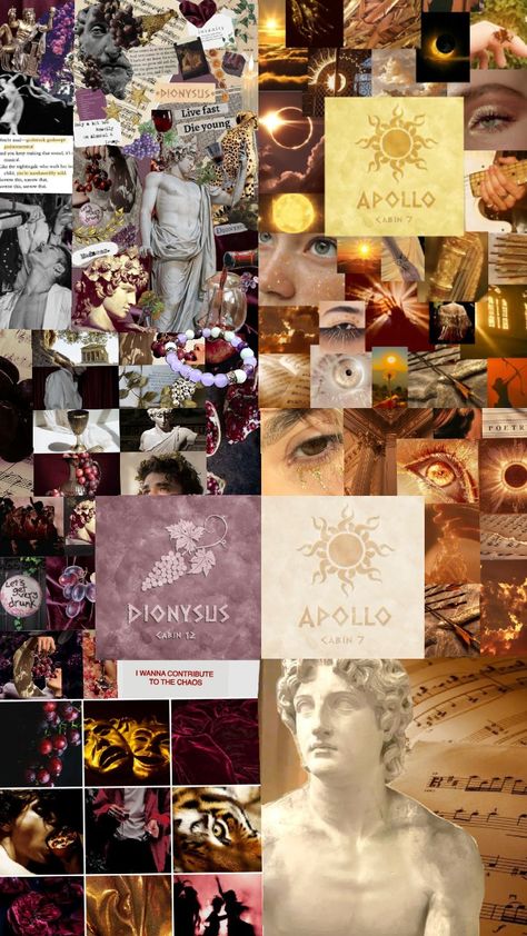 a child of Apollo and Dionysus Dionysus Moodboard, Child Of Dionysus Aesthetic, Dionysus Wallpaper, Apollo Dionysus, Apollo And Dionysus, Children Of Dionysus, Child Of Dionysus, Cult Of Dionysus, Dionysus Cabin