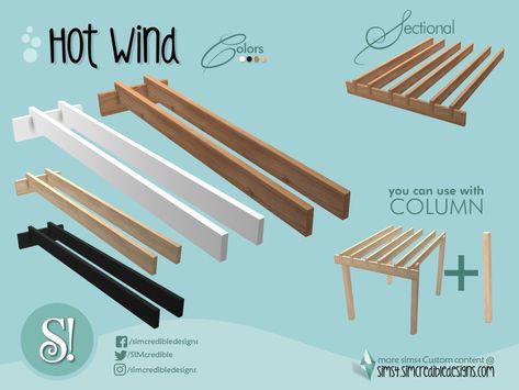 Wooden Ceiling Beams, Cc The Sims 4, Roof Decoration, Sims 4 Blog, Sims 4 Cas Mods, Sims Packs, Sims Free Play, Sims Wallpaper, Wooden Ceiling