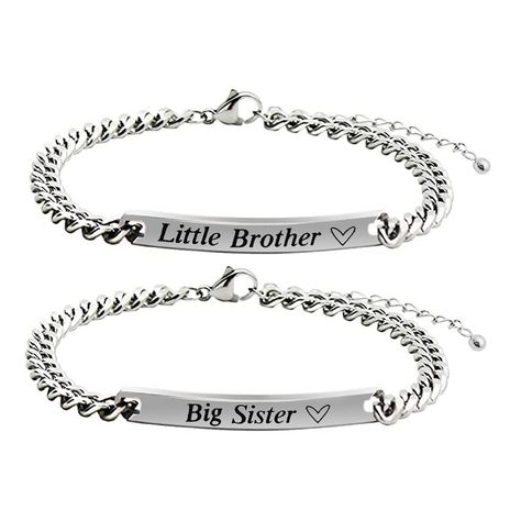 Sibling Jewelry Brother And Sister, Gift Ideas For Brother From Sister, Sibling Bracelets, Christmas Gifts For Siblings, Gifts For Little Brother, Brother Keychain, Sibling Jewelry, Brother Gifts From Sister, Gifts For Brother From Sister