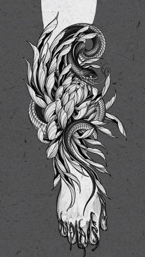 Top Sketches, Japanese Drawing, 42 Tattoo, Dinosaur Tattoo, Filigree Tattoo, Chrysanthemum Tattoo, Snake Tattoo Design, Greek Tattoos, Dark Art Tattoo