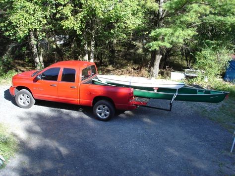 Hitch mount Canoe rack for trucks!  #canoe Canoe Transport, Canoe Rack, Transport Vehicles, Expedition Portal, Truck Bed, The Great Outdoors, Portal, Outdoor Living, Toy Car