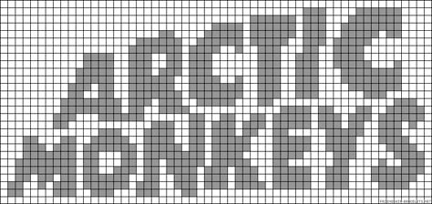 A55053 - friendship-bracelets.net Arctic Monkeys Crochet Pattern, Arctic Monkeys Crochet, Pixel Grid, Crochet Grid, Graph Crochet, Easy Pixel Art, Pixel Art Templates, 8bit Art, Pixel Drawing