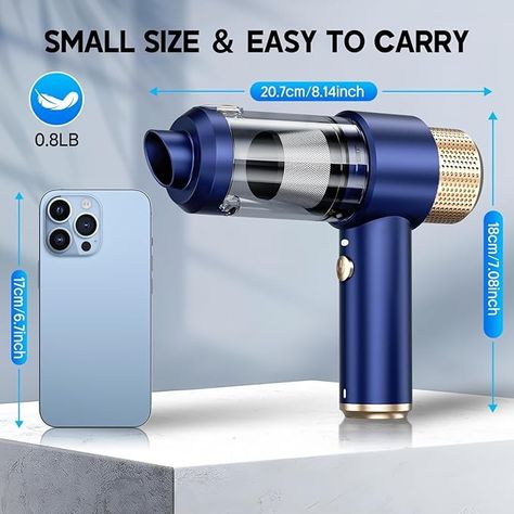 Amazon.com - JONYJ Handheld Car Vacuum Cleaner, 16000PA Car Vacuum Portable Cordless, 2 in 1 Air Duster and Vacuum Cleaner with LED Light, Multi-Nozzles, 120W High Power Hand Held Vacuum for Car, Home, Pet, Office Hand Held Vacuum, Portable Vacuum, Car Vacuum Cleaner, Car Vacuum, Handheld Vacuum, Kitchen Store, Car Home, Amazon Home, Nozzles