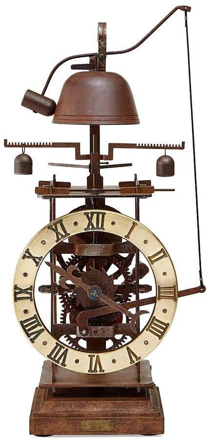 Gothic Mechanical Clock Medieval Clock, Gothic Clock, Wooden Clock Plans, Mechanical Wall Clock, Skeleton Wall Clock, Punk Genres, Clock Sound, Fancy Chair, Medieval Decor