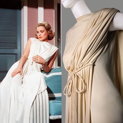 I loved all of the costumes that Helen Rose created for Grace Kelly in the 1956 film High Society. For poolside lounging, this cream jersey… Orry Kelly, Helen Rose, Falmouth University, Rose Costume, 1950 Fashion, Cultural Studies, Falmouth, Vintage Couture, High Society