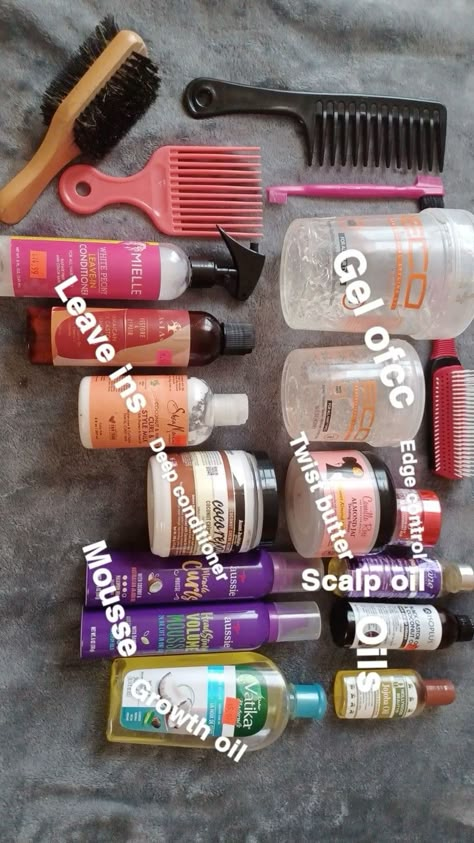 Cheap Natural Hair Products, Curly Products For 4c Hair, Good Products For 4c Hair, Good 4c Hair Products, Natural Hair Must Haves Products, Got2b Spray On Natural Hair, Black Hair Care Products Aesthetic, Best Curling Products For Natural Hair, Good Gels For Curly Hair