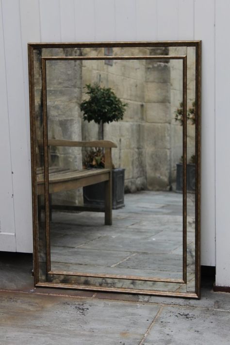 Any size can be made to order with or without vintage mirror fitted. £850.00 per sq. metre       Mirror shown: 700 x 110cms, £654.00 inc vat. Vintage Smoked Mirror, Antique Mirror Dining Room, Antiqued Glass Mirror, Big Mirror Dining Room Wall, Tall Antique Mirror, Old Mirrors On Wall, Mirror Antique Vintage, Large Antique Mirror Living Room, Antique Bronze Mirror