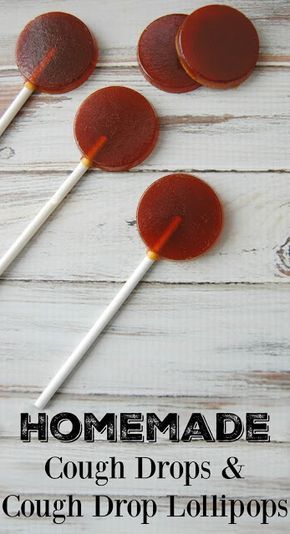 Homemade Cough Drops and Cough Drop Lollipops - skip the yucky ingredients and make your own! Plus cough drop lollipops are safe for kids! Medicinal Remedies, Sickness Remedies, Cooking With Turmeric, Dry Cough Remedies, How To Stop Coughing, Vapor Rub, Cough Drops, Dry Cough, Low Carb Snack