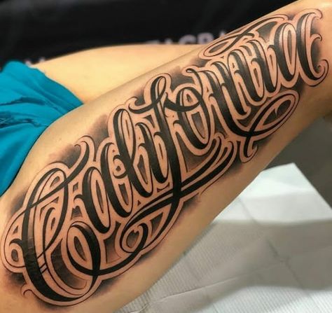 Letter Shading Tattoo, Last Name Forearm Tattoo Men, Name Forearm Tattoo Men, Seoul Tattoo, Chicano Font, Typographic Tattoo, Lis Tattoo, Name Tattoos On Arm, Forearm Cover Up Tattoos