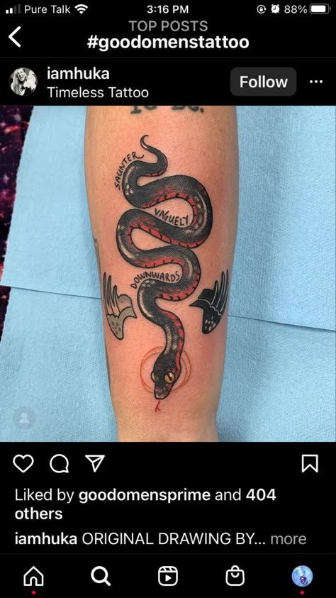 Shadows Tattoo, Good Omens Tattoo, Animal Stencil Art, Shadow Tattoo, Fire Tattoo, Good Omens Book, Good Omens, In The Shadows, Old School Tattoo