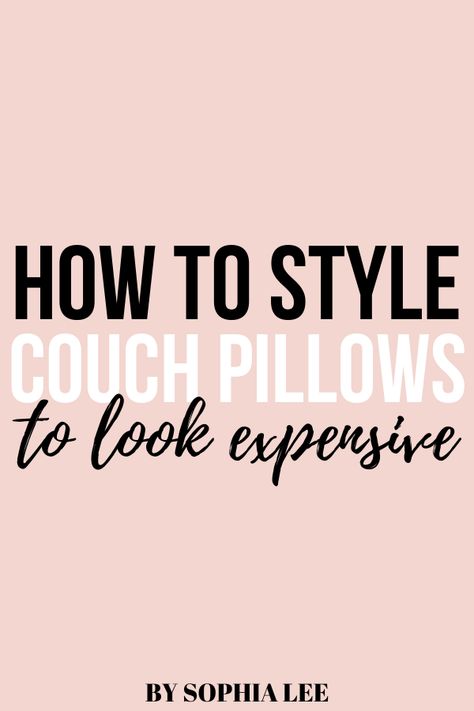 can't wait to use these tips for how to style couch pillows in my new apartment living room!! Obsessing over these tips! Cheap First Apartment Ideas, Style Couch Pillows, Pillow Hacks, First Apartment Tips, My New Apartment, First Apartment Essentials, Sophia Lee, Couch Styling, First Apartment Checklist