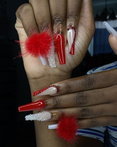 Pom Nails, Really Long Nails, Spooky Nails, Exotic Nails, Long Acrylic, Design Nails, Bling Acrylic Nails, Fire Nails, Long Acrylic Nails