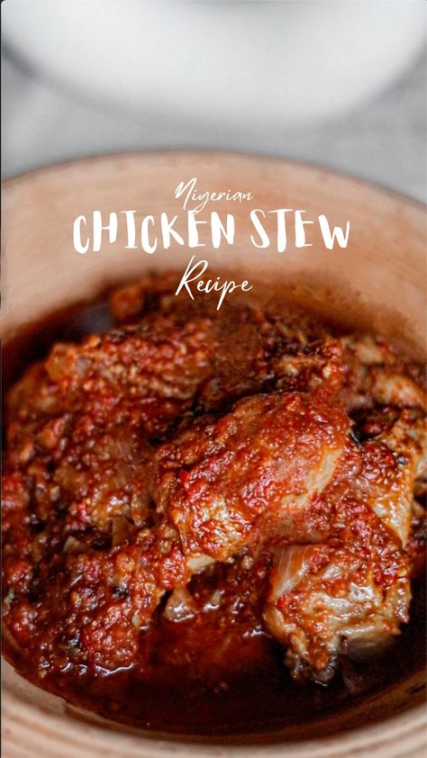 This is a delicious Nigerian (West African) Chicken stew recipe. Nigerian Chicken Stew Recipe, Nigerian Chicken Stew, Nigerian Chicken, African Soup, Chicken Stew Recipe, African Dishes, Cook With Me, Oven Chicken Recipes, Stew Chicken Recipe