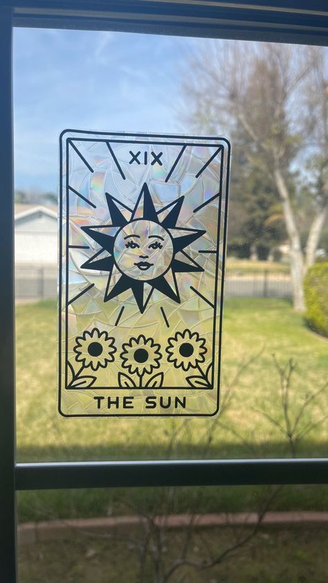 Cricut Window Cling Ideas, Cricut Suncatcher, Vinyl Suncatcher, Odd Decor, Sun Catcher Window Sticker, Cricut Suncatcher Sticker, Window Prism Sticker, Holographic Window Sticker, Suncatchers Sticker