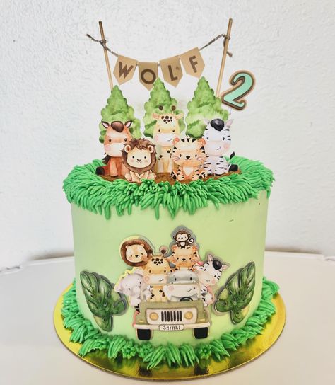 Safari cake for a little guy who's turning 2 🐘🐆🐅 Mahalo for supporting @_keikeustudiobykristen 🩷 DM me to order 📩 #birthdaycake#cakeshop #customcakes #cake #cakes #cakestagram #cakesofinstagram #honolulusweets #oahusweets #honoluluhawaii #oahuhawaii Safari Bday Cake, Safari Cake, Animal Birthday Cakes, Safari Cakes, Bday Cake, Honolulu Hawaii, Oahu Hawaii, Animal Birthday, Custom Cakes