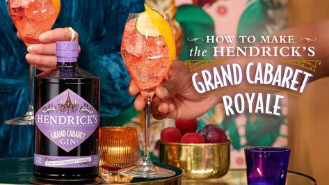 Elevate Your Celebration: Hendrick's Gin Fizz Grand Cabaret Royale Recipe Hendrix Gin, Boozy Treats, Hendrick's Gin, Gin Recipes, Hendricks Gin, Gin Fizz, Martini Recipes, Gin Cocktails, Bees Knees