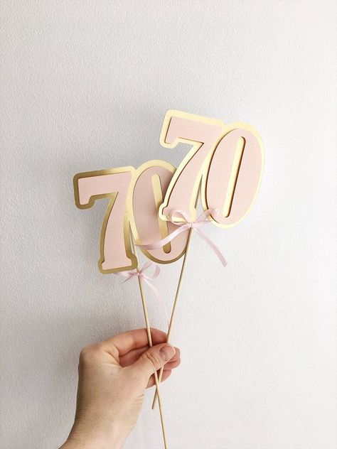 70th Birthday Centerpieces 70th Birthday Decorations Rose Blush Gold Centerpieces 70th Anniversary T 70th Birthday Centerpieces, Blush Centerpieces, Creative Birthday Party Ideas, 50th Birthday Centerpieces, 70th Birthday Decorations, Gold Ideas, Rose Gold Party Decor, Birthday Table Decorations, Gold Centerpieces