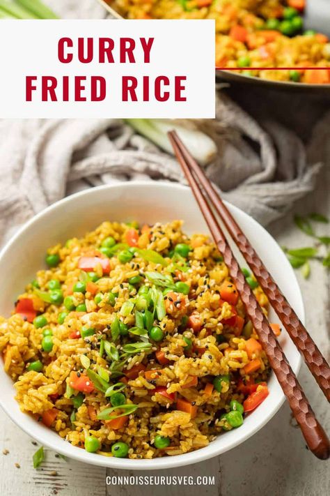 Vegan Dishes Easy, Curry Fried Rice, Curried Lentil Soup, Vegan Curry Recipes, Quick Vegan Meals, Better Than Takeout, Easy Veggie, Vegan Side Dishes, Vegan Sides