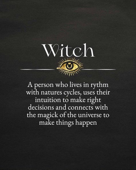 Witches of Insta on Instagram: “What does the word 'Witch' mean to you? ⬇️” Witches Quotes Wisdom, Witch Definition Aesthetic, Words Are Spells Quotes, Spiritual Witch Quotes, Witch Word Tattoo, Powerful Witch Quotes, Quotes About Witches, Witch Quotes Inspiration, Witchy Quotes Spiritual